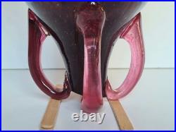 Grande Coupe en verre de Charles Schneider vers 1930 Art-déco (à restaurer)