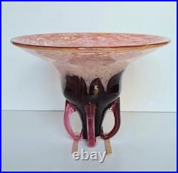 Grande Coupe en verre de Charles Schneider vers 1930 Art-déco (à restaurer)