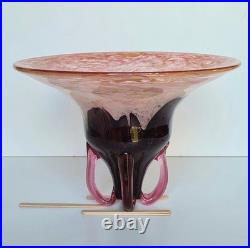 Grande Coupe en verre de Charles Schneider vers 1930 Art-déco (à restaurer)