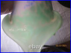 Grande Lampe Art Deco En Fer Forgé 2 Tulipes Pate De Verre Le Verre Francais