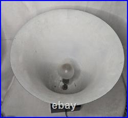 Grande Vasque Vase Lumineuse Lampe En Metal Chrome Boule Verre Art Deco Adnet