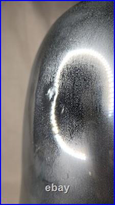 Grande Vasque Vase Lumineuse Lampe En Metal Chrome Boule Verre Art Deco Adnet