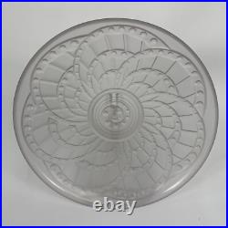 Grande coupe Art déco verre dépoli Modele Arc de Jacques Landier 35 cms