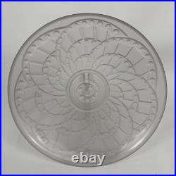 Grande coupe Art déco verre dépoli Modele Arc de Jacques Landier 35 cms
