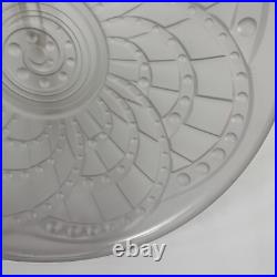 Grande coupe Art déco verre dépoli Modele Arc de Jacques Landier 35 cms