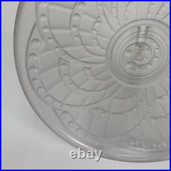 Grande coupe Art déco verre dépoli Modele Arc de Jacques Landier 35 cms