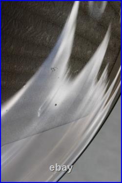 Grande coupe signée SCHNEIDER, verre fumé dégagé à l'acide Art Déco, dia 40.2 cm