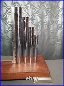 Grande lampe art deco 1930 plaque en verre femme a la coupe garçonne