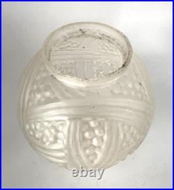 HETTIER-VINCENT Boule verre moulé lustre art Deco-Lalique-Sabino-Muller-Genet