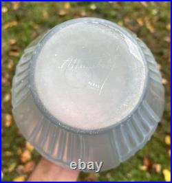 HUNEBELLE VASE ROSE BLEU OPALESCENT ART DECO PARIS FRANCE 1930 30's HUNEBELLE VASE ROSE BLEU OPALESCENT ART DECO PARIS FRANCE 1930 30's