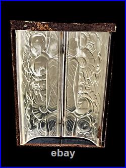 Importante Applique Verre Depoli Art Deco 1930 Fer Forge Degue/genet Michon Etc