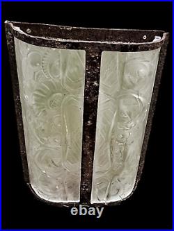 Importante Applique Verre Depoli Art Deco 1930 Fer Forge Degue/genet Michon Etc