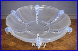 Importante Coupe / Centre de table en verre opalescent Art Déco 1925