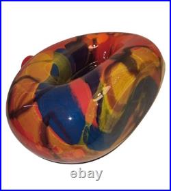 Ioan Nemtoi, Superbe Verre Soufflé Signé, Verrier, Ouvre D'Art, Déco Unique