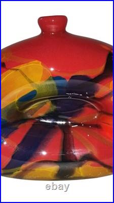 Ioan Nemtoi, Superbe Verre Soufflé Signé, Verrier, Ouvre D'Art, Déco Unique