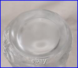 Josef Inwald Grand Vase verre givré barolac Czech art deco foret