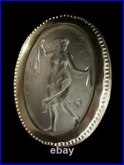 L. B. & Val Saint-lambert Applique Art Déco En Bronze Nickelé Et Plaque 1930