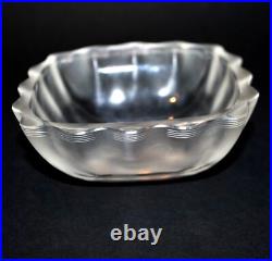 LALIQUE Bol Coupelle Vague Art Déco en verre sablé gravé signé Lalique