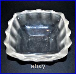 LALIQUE Bol Coupelle Vague Art Déco en verre sablé gravé signé Lalique