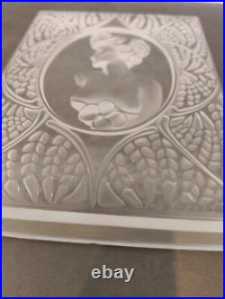 LALIQUE Panneau Décoratif VERRE décors de femme FRANCE ART DECO