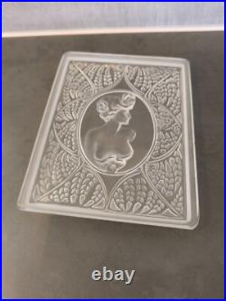 LALIQUE Panneau Décoratif VERRE décors de femme FRANCE ART DECO