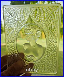 LALIQUE Panneau Décoratif VERRE décors de femme FRANCE ART DECO
