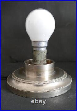 LAMPE ART DÉCO Globe verre gravé à l'acide oiseaux fleurs Deveau Era Muller