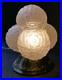 LAMPE ART DÉCO globe Des Hanots verre pressé L'étoile 1930 Era Sabino Muller