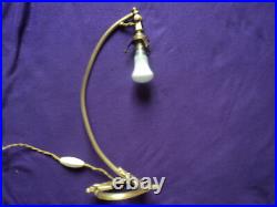 LAMPE BRONZE TULIPE DAUM era MULLER ART DECO/NOUVEAU PATE DE VERRE 1900