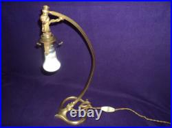 LAMPE BRONZE TULIPE DAUM era MULLER ART DECO/NOUVEAU PATE DE VERRE 1900