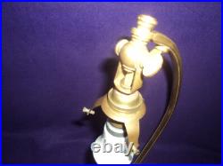LAMPE BRONZE TULIPE DAUM era MULLER ART DECO/NOUVEAU PATE DE VERRE 1900