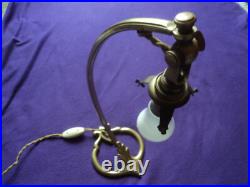 LAMPE BRONZE TULIPE DAUM era MULLER ART DECO/NOUVEAU PATE DE VERRE 1900