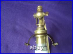 LAMPE BRONZE TULIPE DAUM era MULLER ART DECO/NOUVEAU PATE DE VERRE 1900