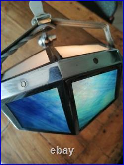 LAMPE PIROUETT CHROME ET VERRE ART DECO antique lamp pirouett