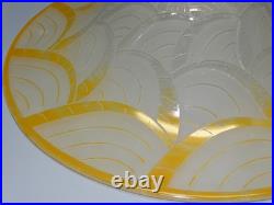 -LE VERRE FRANCAIS BELLE COUPE DE LUSTRE PATE de VERRE ART DECO SUSPENSION