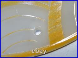 -LE VERRE FRANCAIS BELLE COUPE DE LUSTRE PATE de VERRE ART DECO SUSPENSION