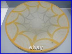 -LE VERRE FRANCAIS BELLE COUPE DE LUSTRE PATE de VERRE ART DECO SUSPENSION