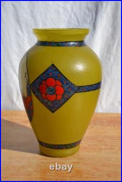 LEUNE (1861-1930) Vase en verre Art déco