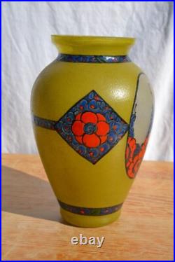 LEUNE (1861-1930) Vase en verre Art déco