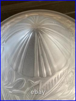 LORRAIN NANCY FRANCE Vasque verre moulé pressé décor floral Art Déco 1930 Daum