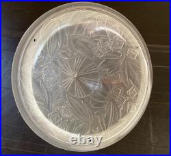 LORRAIN NANCY FRANCE Vasque verre moulé pressé décor floral Art Déco 1930 Daum
