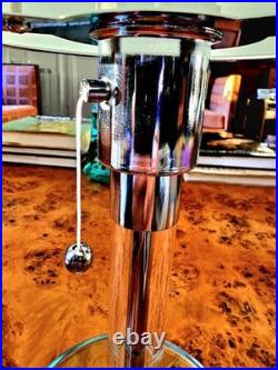 Lamp de table art deco verre dépoli 37cm lampe design vintage e27