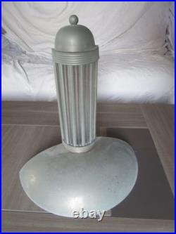 Lampe Art Deco Ancienne Metal Et Verre