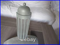 Lampe Art Deco Ancienne Metal Et Verre