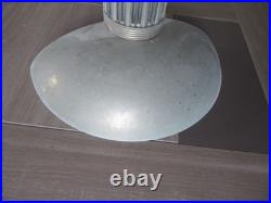 Lampe Art Deco Ancienne Metal Et Verre
