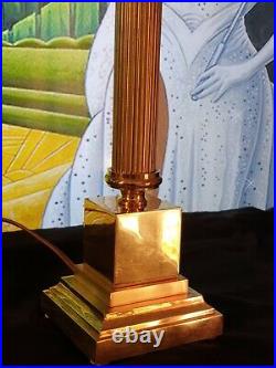 Lampe Art Déco Lampe Art Nouveau Verre Moulé (Bronze ou Laiton)