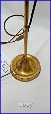 Lampe Art Déco Monte Et Baisse Col De Cygne Et Pte De Verre Circa 1930