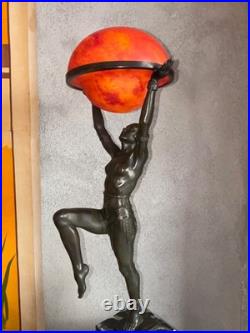 Lampe Danseuse à la coupe Max Le Verrier Art Déco