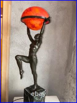 Lampe Danseuse à la coupe Max Le Verrier Art Déco