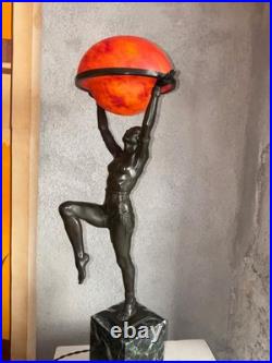 Lampe Danseuse à la coupe Max Le Verrier Art Déco